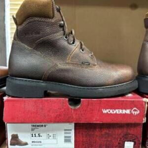 Wolverine Tremor 6" Men's Brown Slip Resistant Work Boots - Size 11.5 M